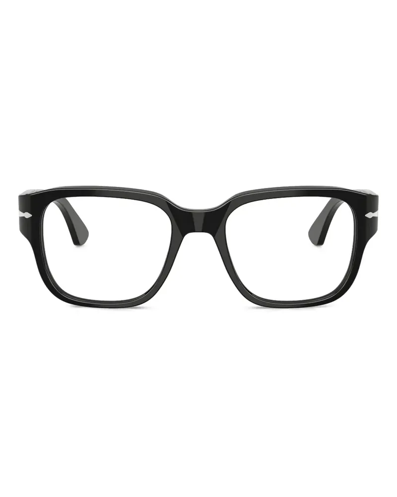Persol Brille mit eckigem Gestell - Schwarz Schwarz