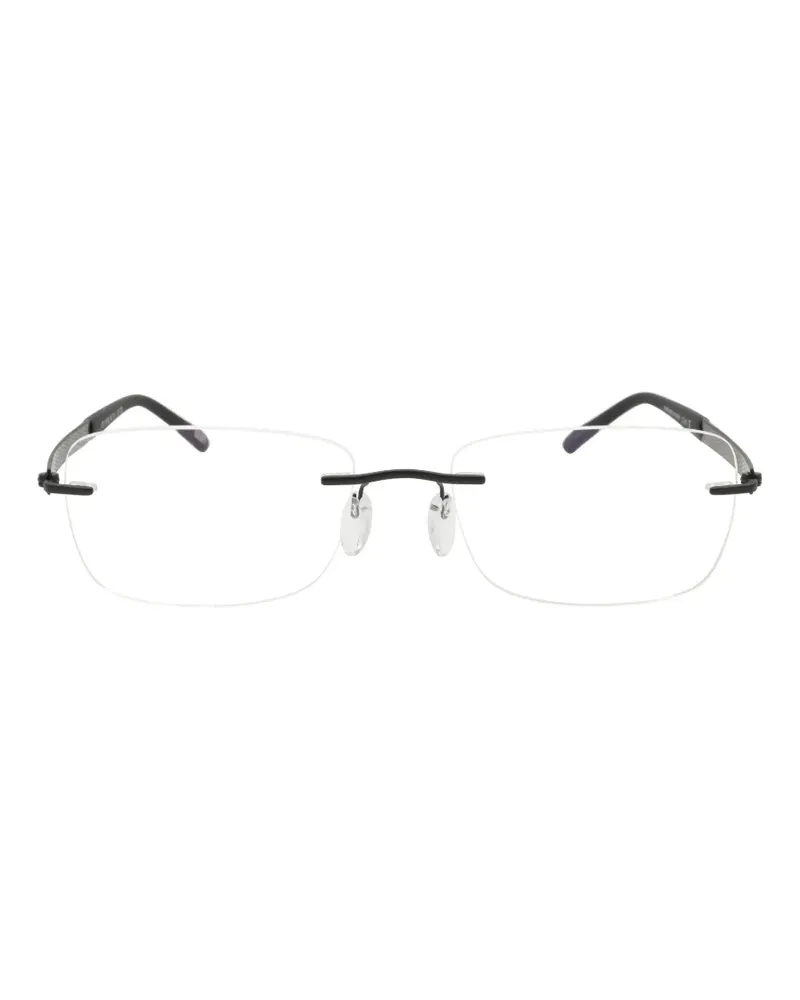 Silhouette Rahmenlose Titan Impressions Brille - Schwarz Schwarz