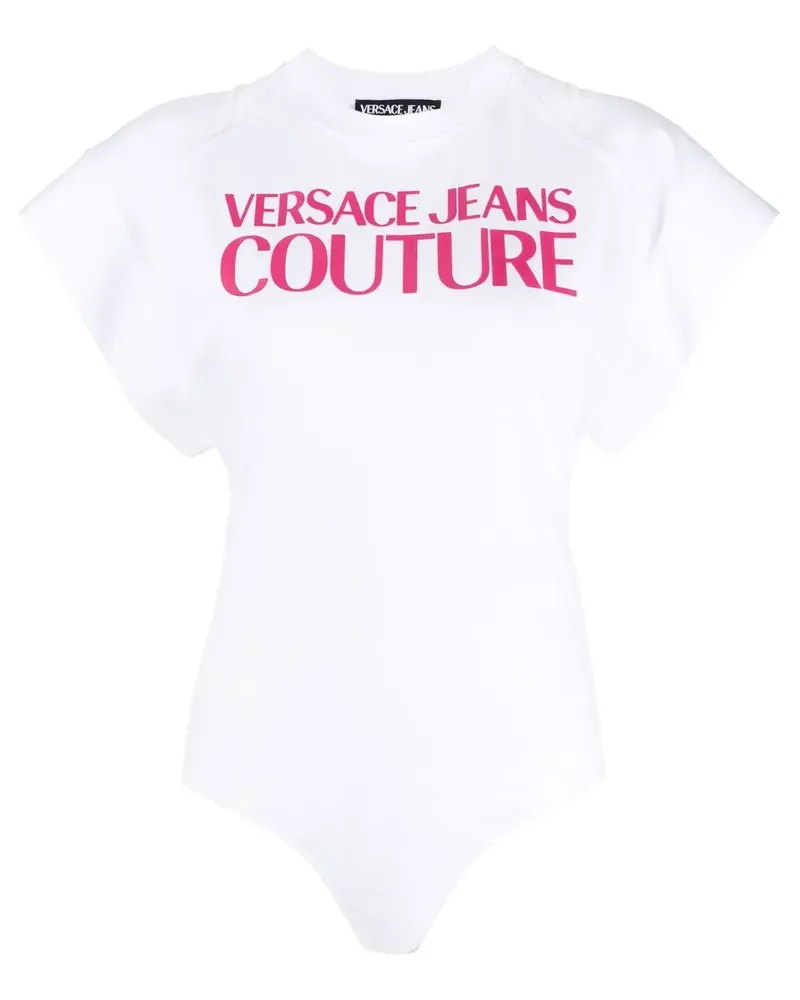 Versace Jeans T-Shirt mit Logo-Print - Weiß Weiß