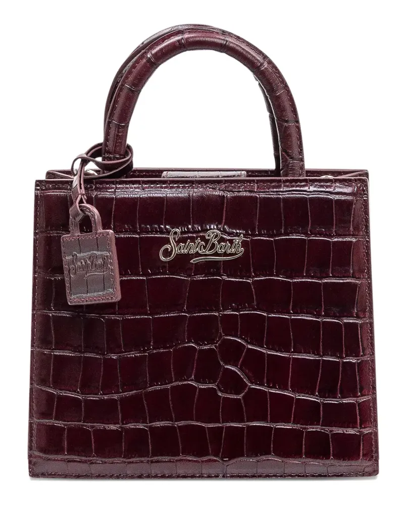 MC2 Saint Barth Mini Satchel-Tasche mit Kroko-Effekt - Rot Rot