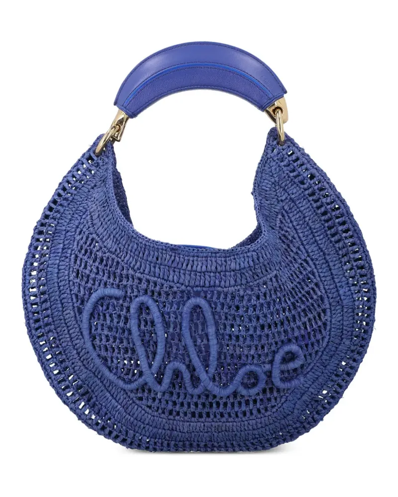 Chloé Summer Banana embroidered shoulder-bag - Blau Blau