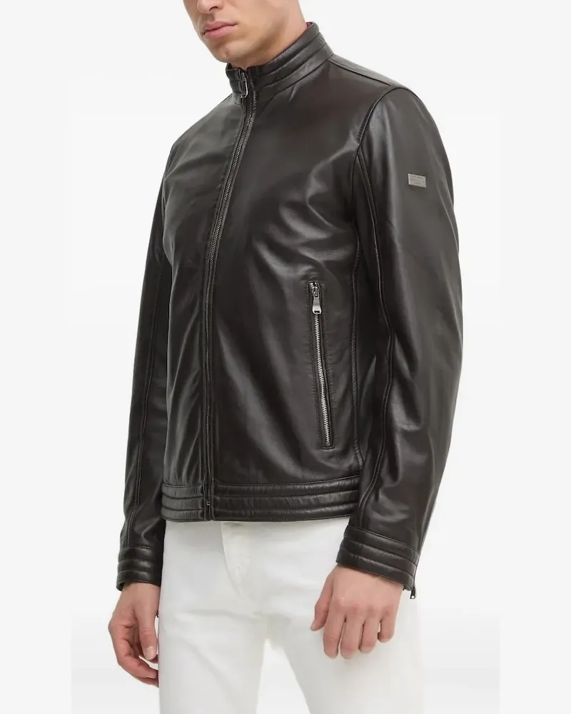 JOOP! Lederjacke mit Reißverschluss - Schwarz Schwarz