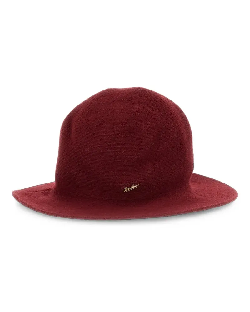 Borsalino Angelina Cloche Hut mit Logo-Schild - Rot Rot