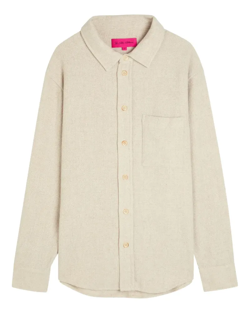 The Elder Statesman buttoned pocket overshirt - Nude Nude