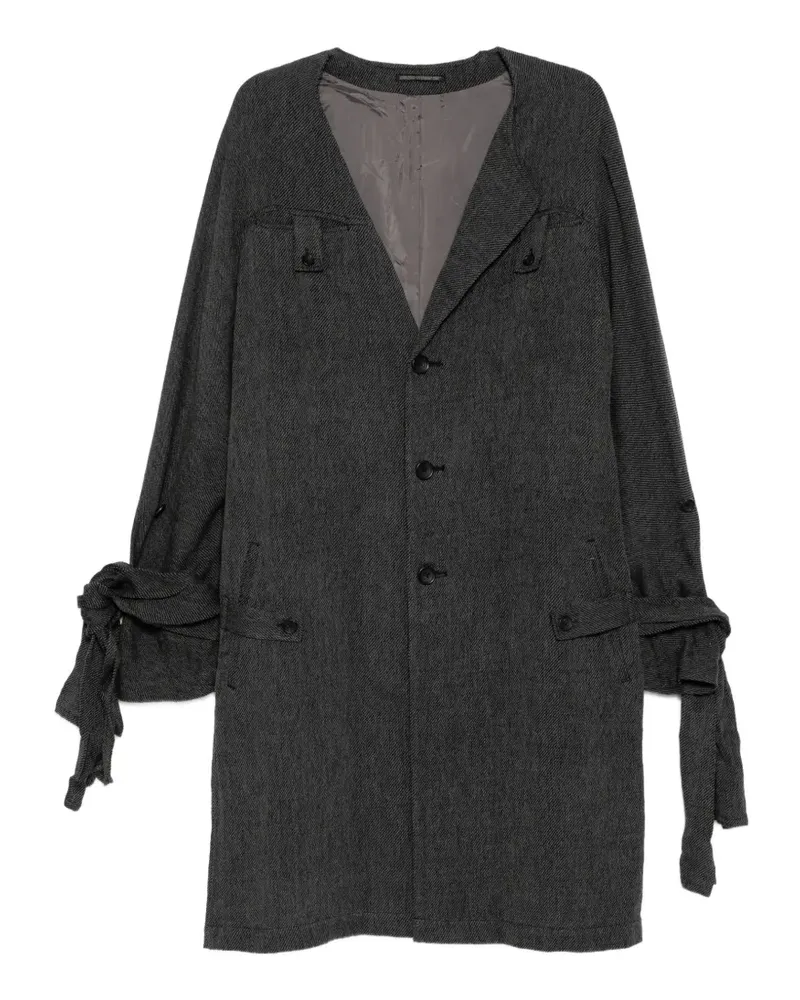 Yohji Yamamoto Asymmetrischer Mantel - Grau Grau
