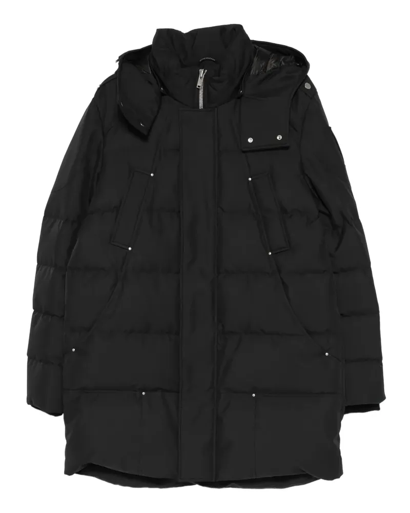 Moose Knuckles hooded zip-fastening coat - Schwarz Schwarz