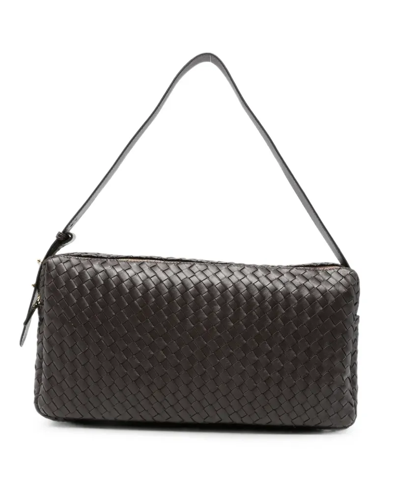 Elleme large Trousse leather shoulder bag - Braun Braun
