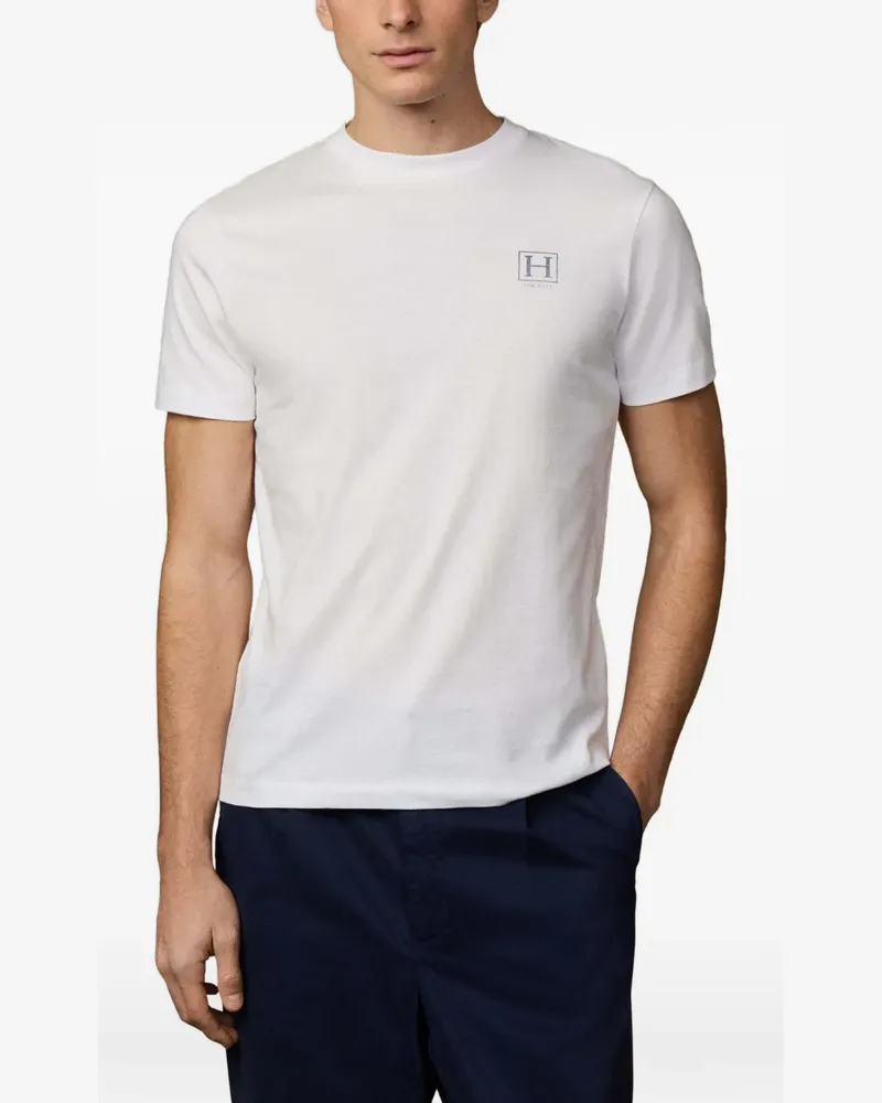 Hackett logo-print cotton T-shirt - Weiß Weiß