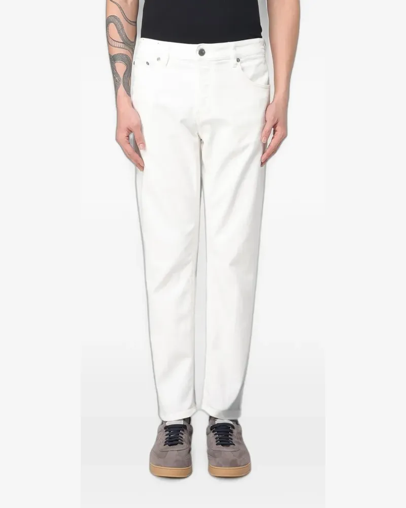 PT TORINO logo-patch straight-leg jeans - Weiß Weiß