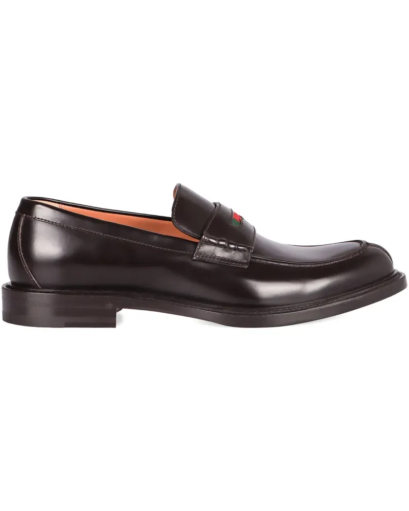 Gucci Loafer mit Webstreifen - Braun Braun