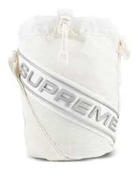 Supreme Being Kleine White Kuriertasche mit Kordelzug Weiß