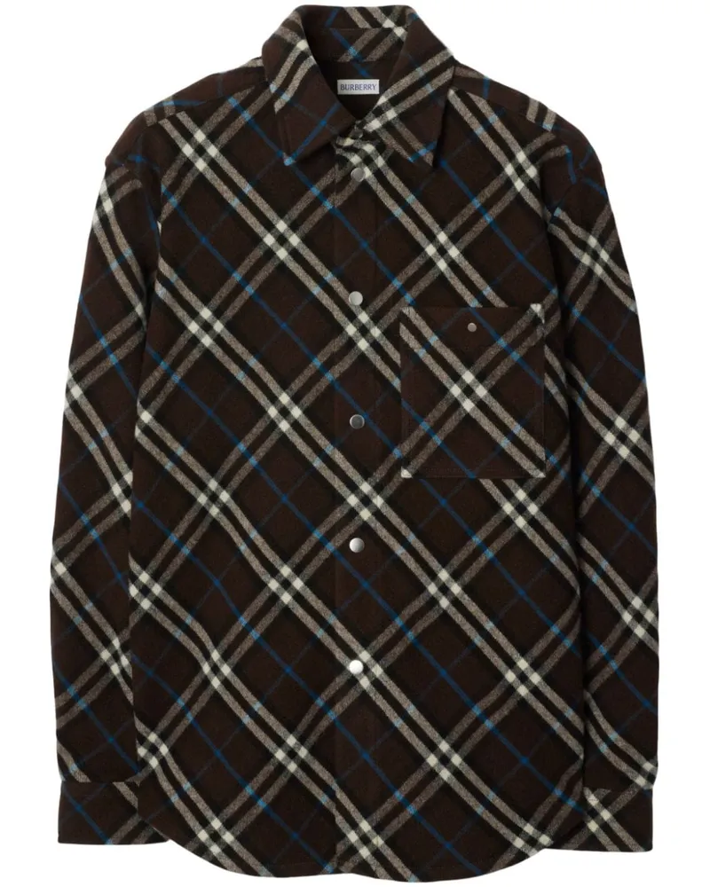 Burberry Hemd mit Karomuster - Braun Braun