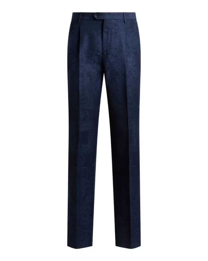 Etro jacquard paisley trousers - Blau Blau