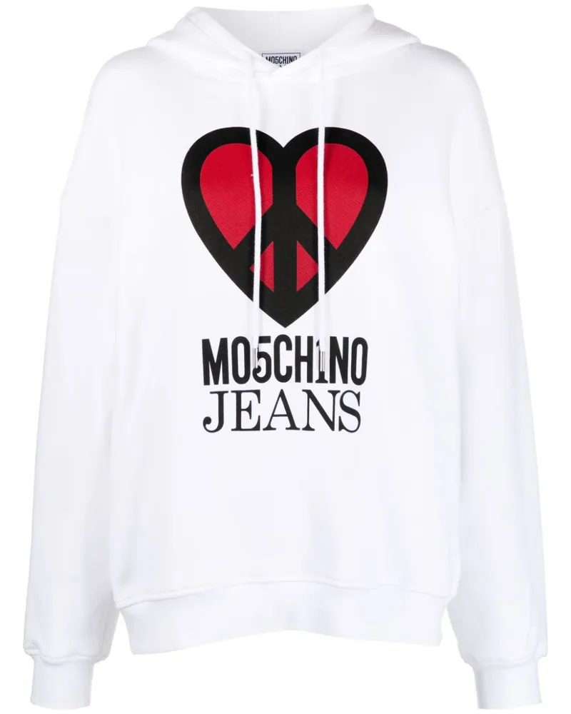 Moschino Hoodie mit grafischem Print - Weiß Weiß