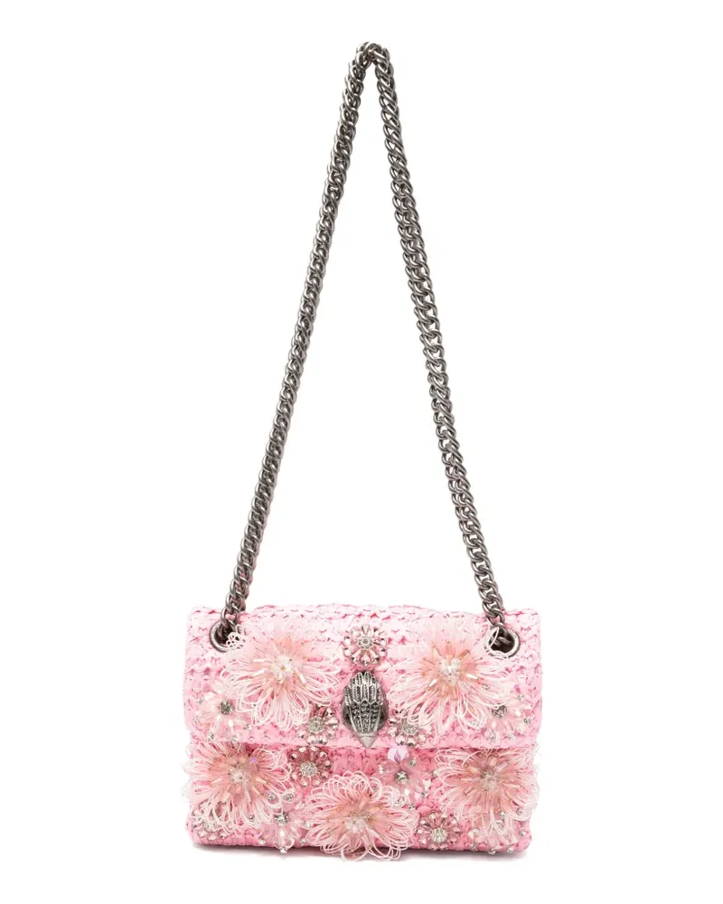 Kurt Geiger mini Kensington floral-appliqué cross-body bag - Rosa Rosa