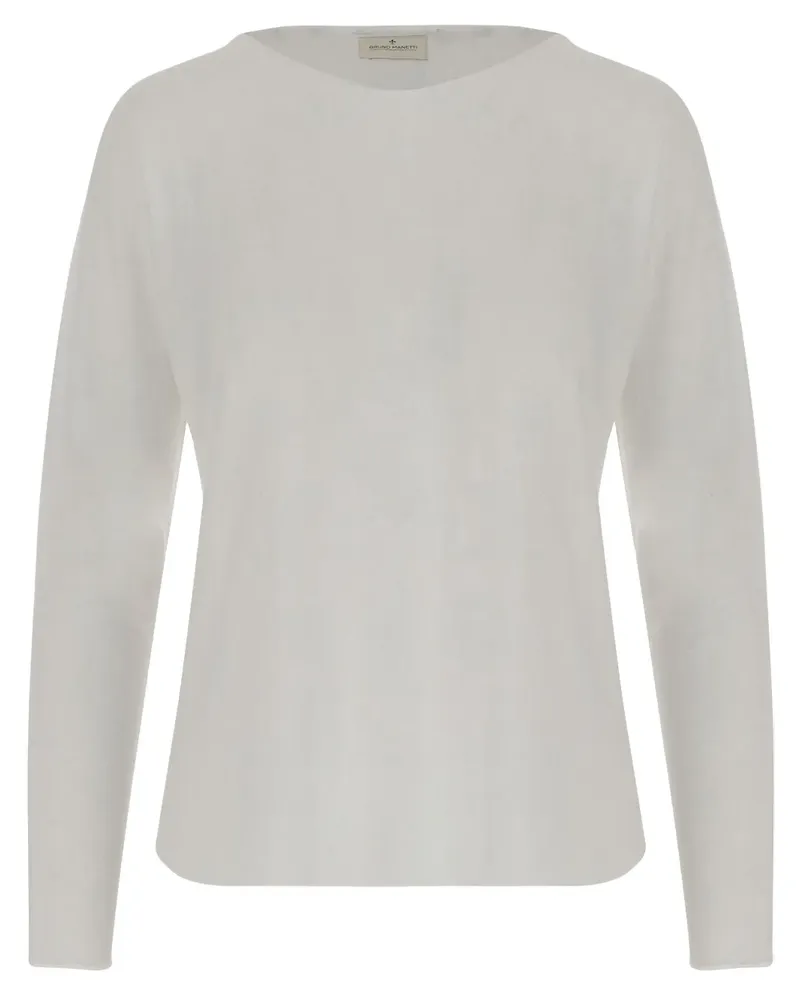 Bruno Manetti Pullover mit rundem Ausschnitt - Weiß Weiß