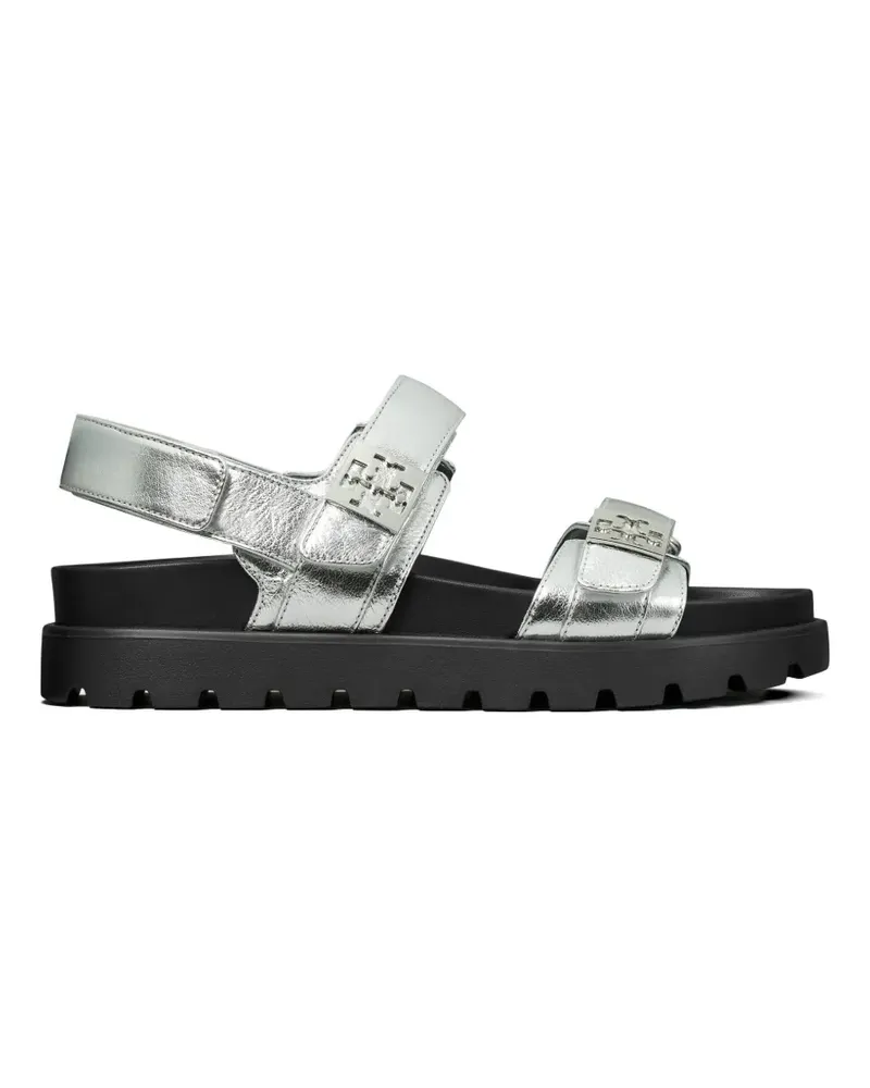 Tory Burch Mellow Sandalen mit Logo - Silber Silber