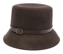 Filzhut mit Lederschnalle - Braun