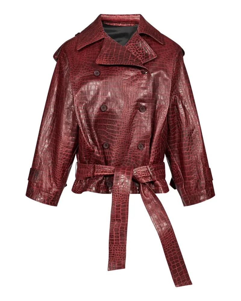 Salvatore Santoro crocodile-effect double-breasted jacket - Rot Rot
