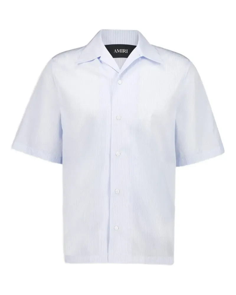 Amiri Gestreiftes Starburst Hemd mit Reverskragen - Blau Blau
