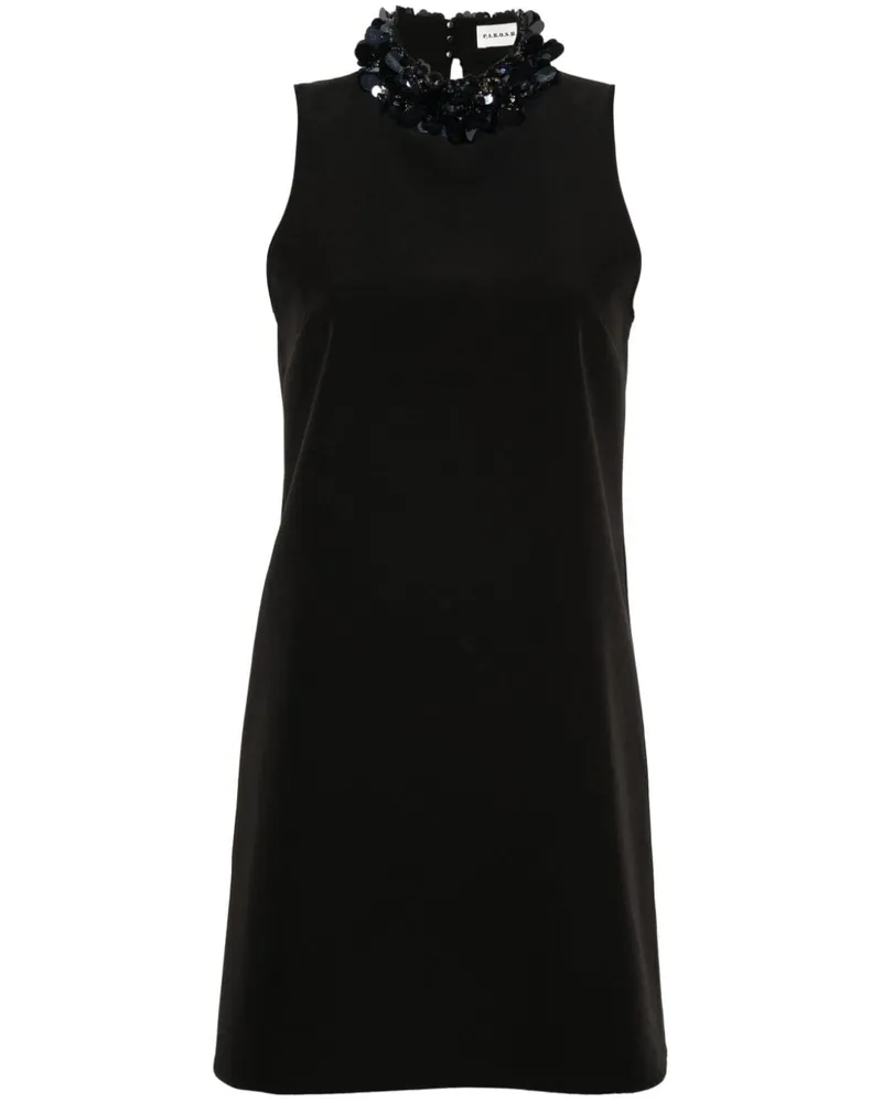 P.A.R.O.S.H. Kleid mit Pailletten - Schwarz Schwarz