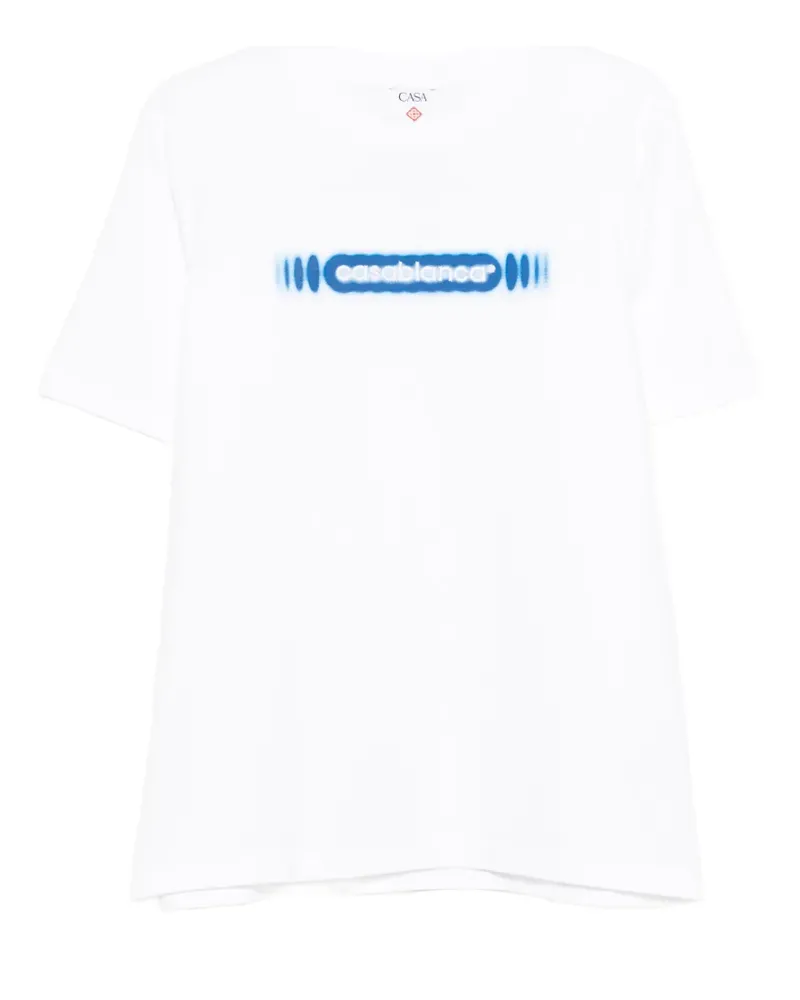 Casablanca Paris T-Shirt mit Logo - Weiß Weiß