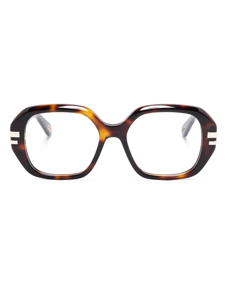 Chloé Brille mit eckigem Gestell - Braun Braun