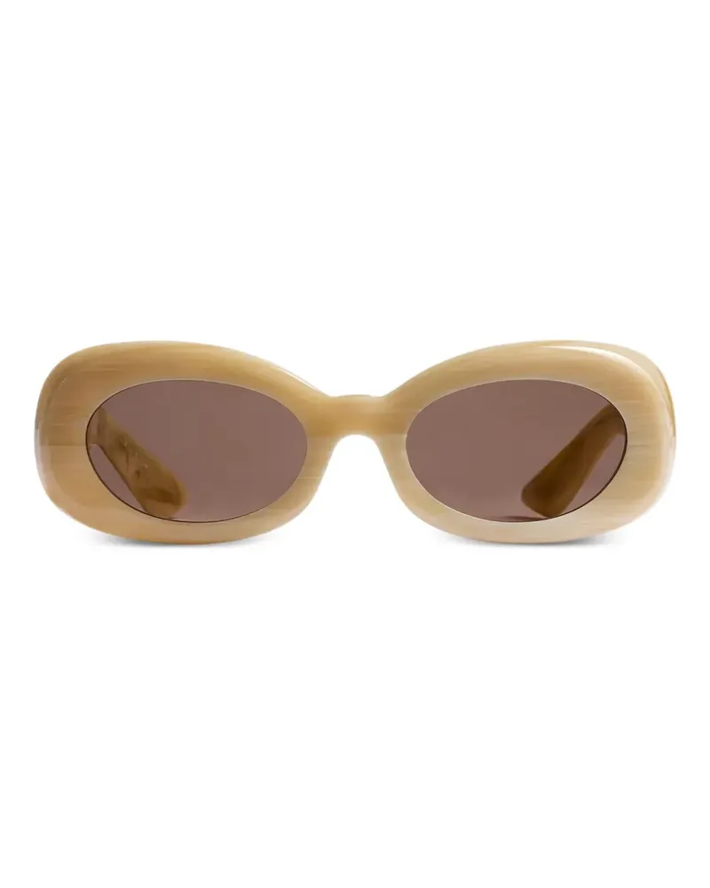 KHAITE Sonnenbrille mit ovalem Gestell - Nude Nude