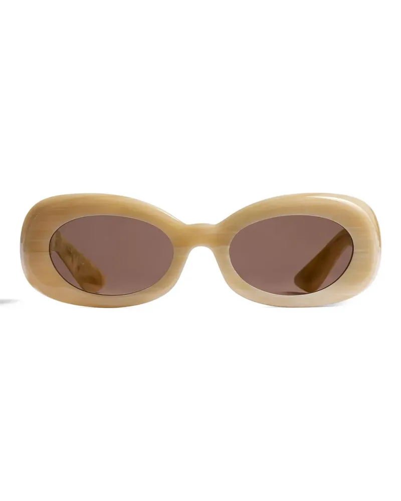 KHAITE Sonnenbrille mit ovalem Gestell - Nude Nude