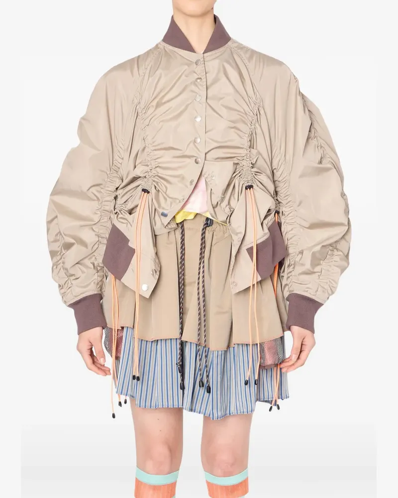 kolor gathered bomber jacket - Nude Nude