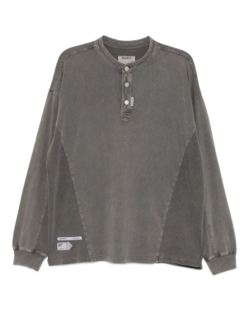 Musium Div. T-Shirt mit Logo-Patch - Grau Grau
