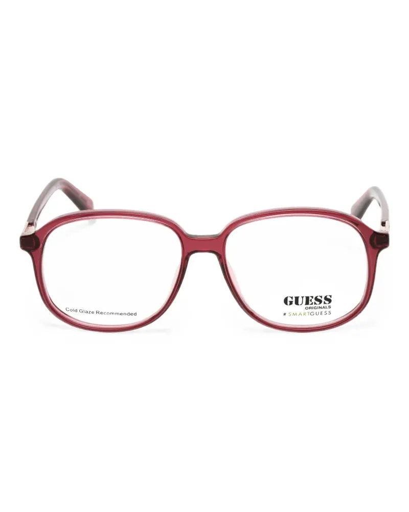 Guess Brille mit ovalem Gestell - Rot Rot