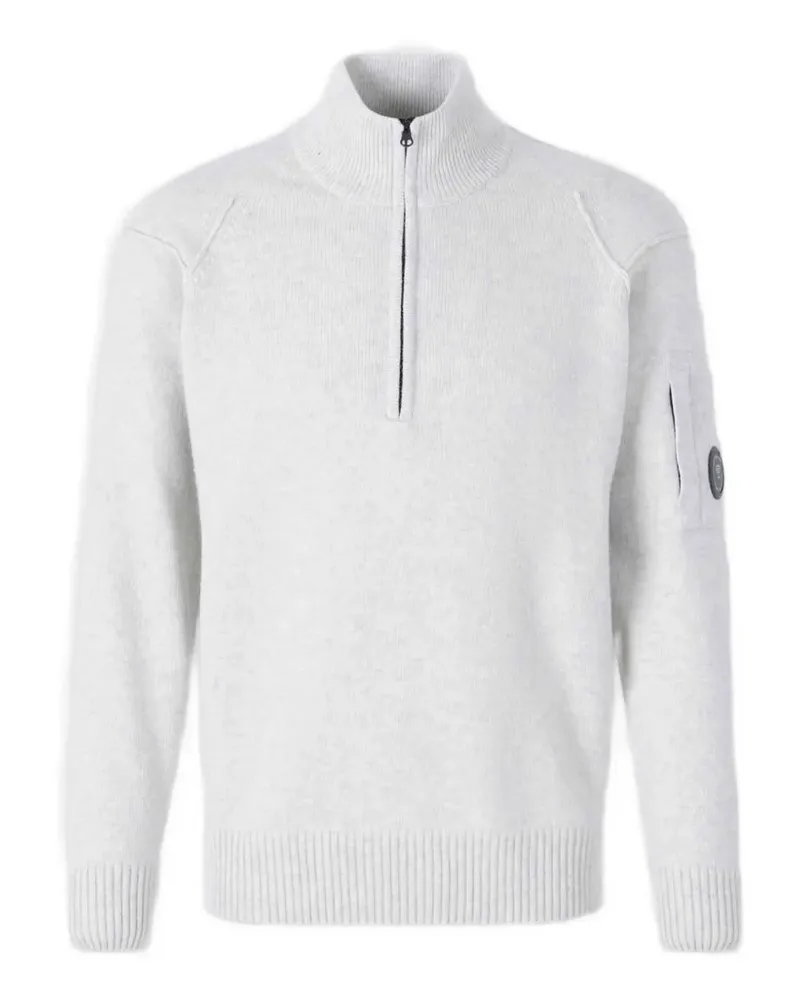 C.P. Company Lens Pullover mit kurzem Reißverschluss - Grau Grau