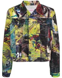 Charles Jeffrey Loverboy Bikerjacke mit grafischem Print Gelb