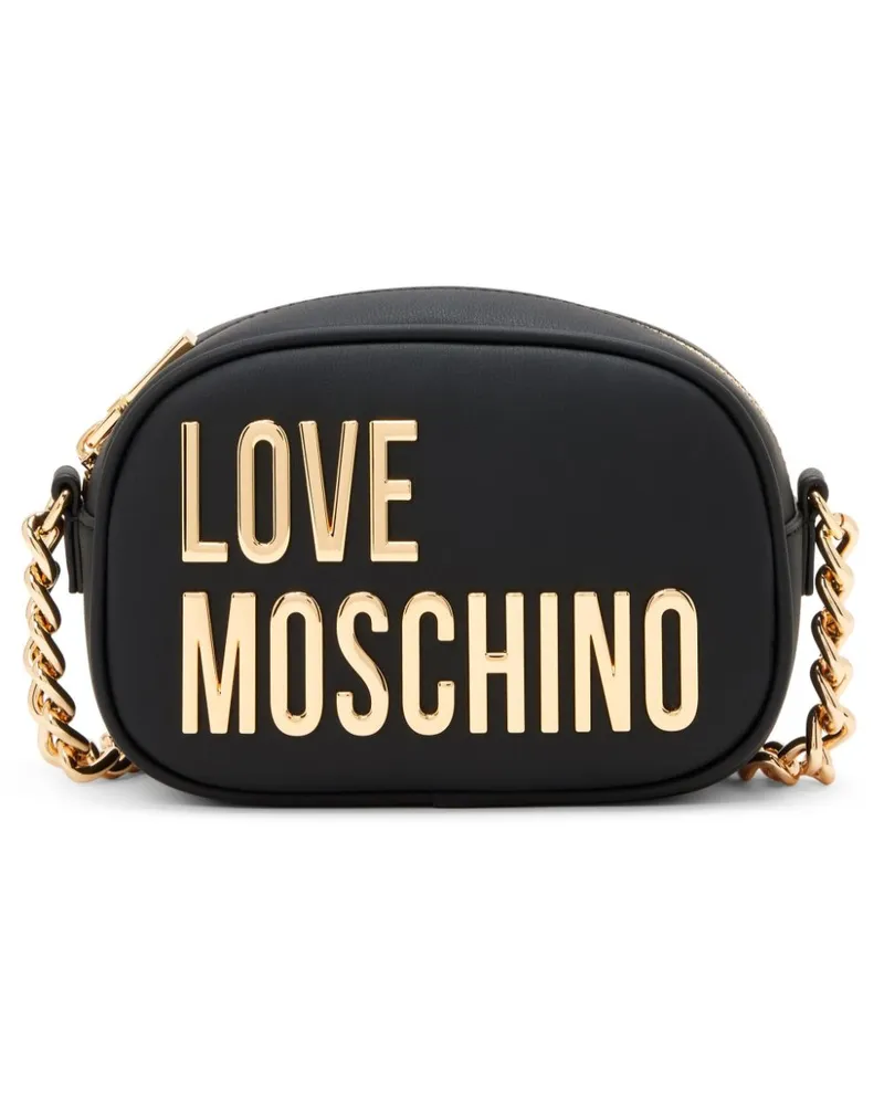 Moschino Umhängetasche mit Logo-Applikation - Schwarz Schwarz