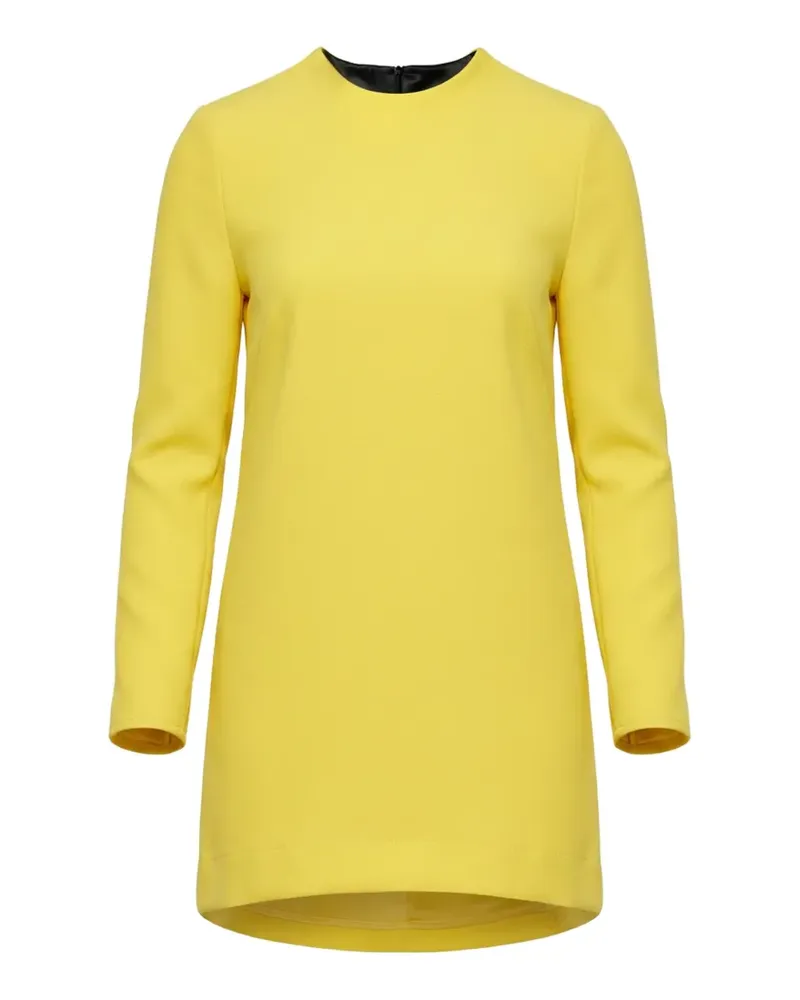 Dolce & Gabbana Langärmeliges Minikleid mit diagonalem Muster - Gelb Gelb