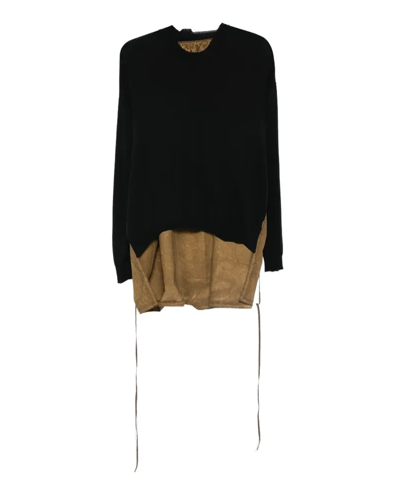 Uma Wang Pullover mit Kontrasteinsätzen - Schwarz Schwarz