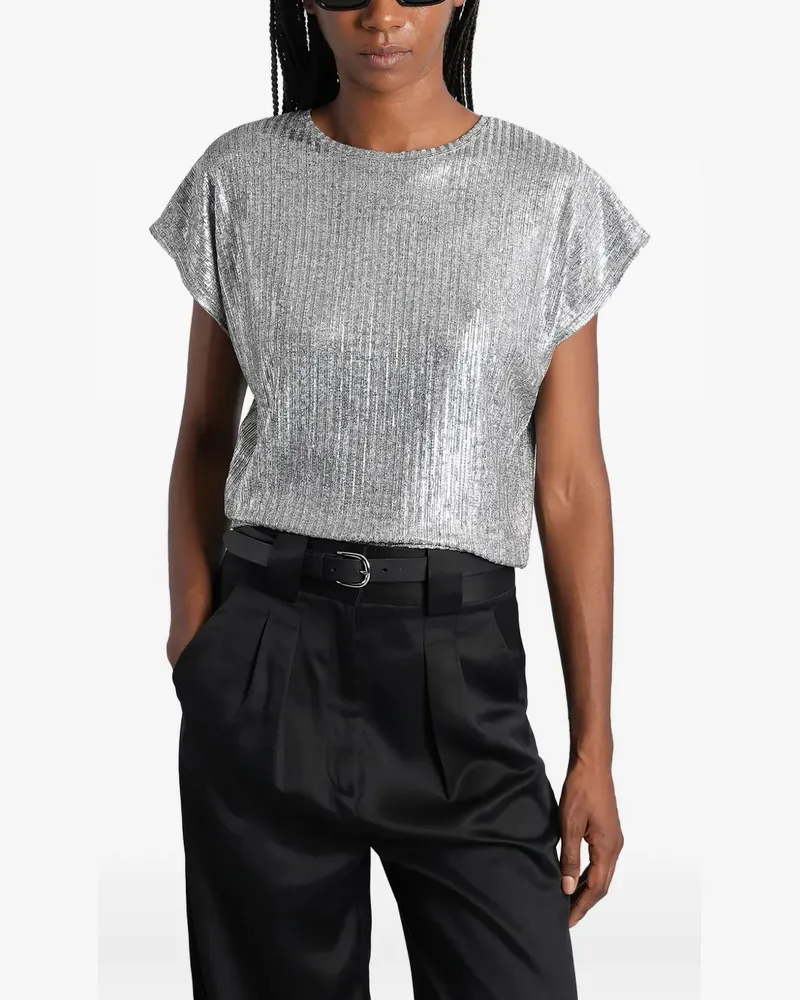 IRO Pullover in Metallic-Optik - Silber Silber