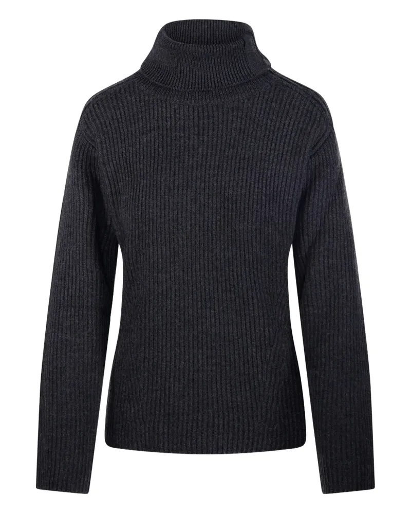 P.A.R.O.S.H. P.A.R.O H. zip-detail ribbed turtleneck sweater - Grau Grau