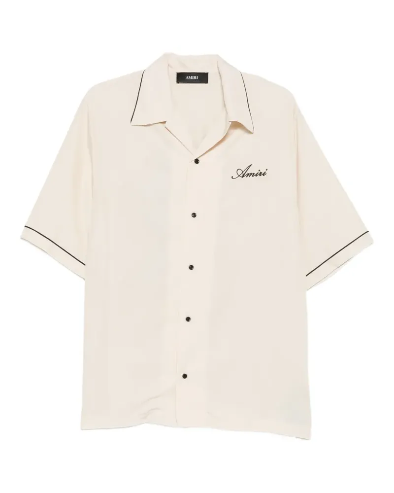 Amiri Hemd mit grafischem Patch und Paspelierung - Nude Nude