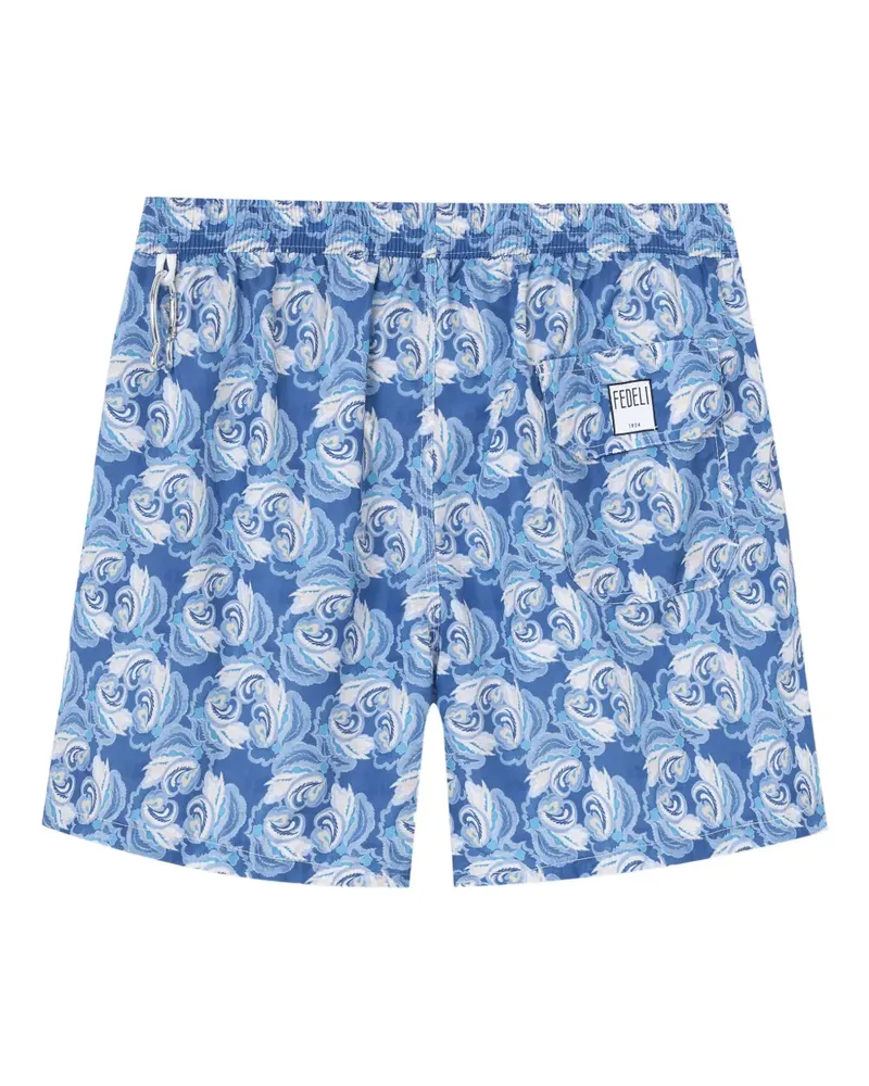 Fedeli Badehose mit Paisley-Print - Blau Blau