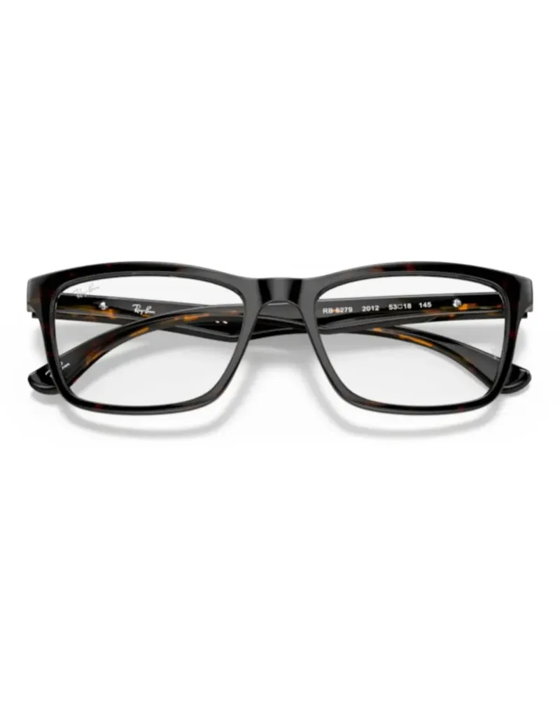 Ray Ban Rechteckige Brille - Schwarz Schwarz