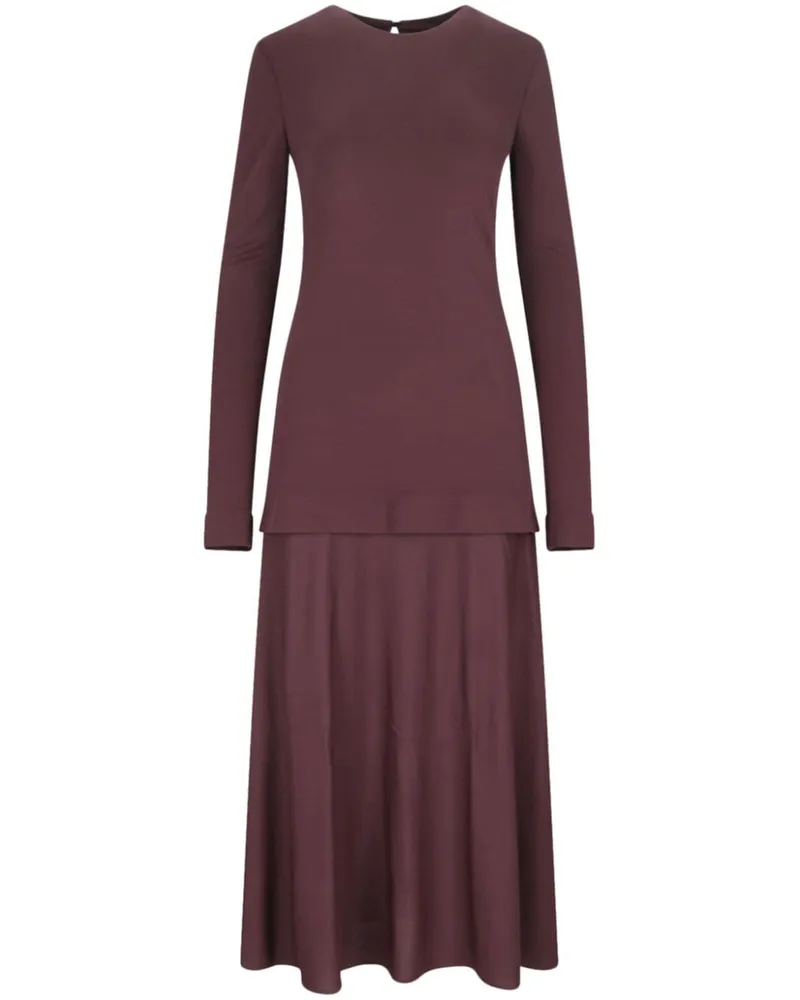 Jil Sander Kleid mit ausgestelltem Rock - Rot Rot