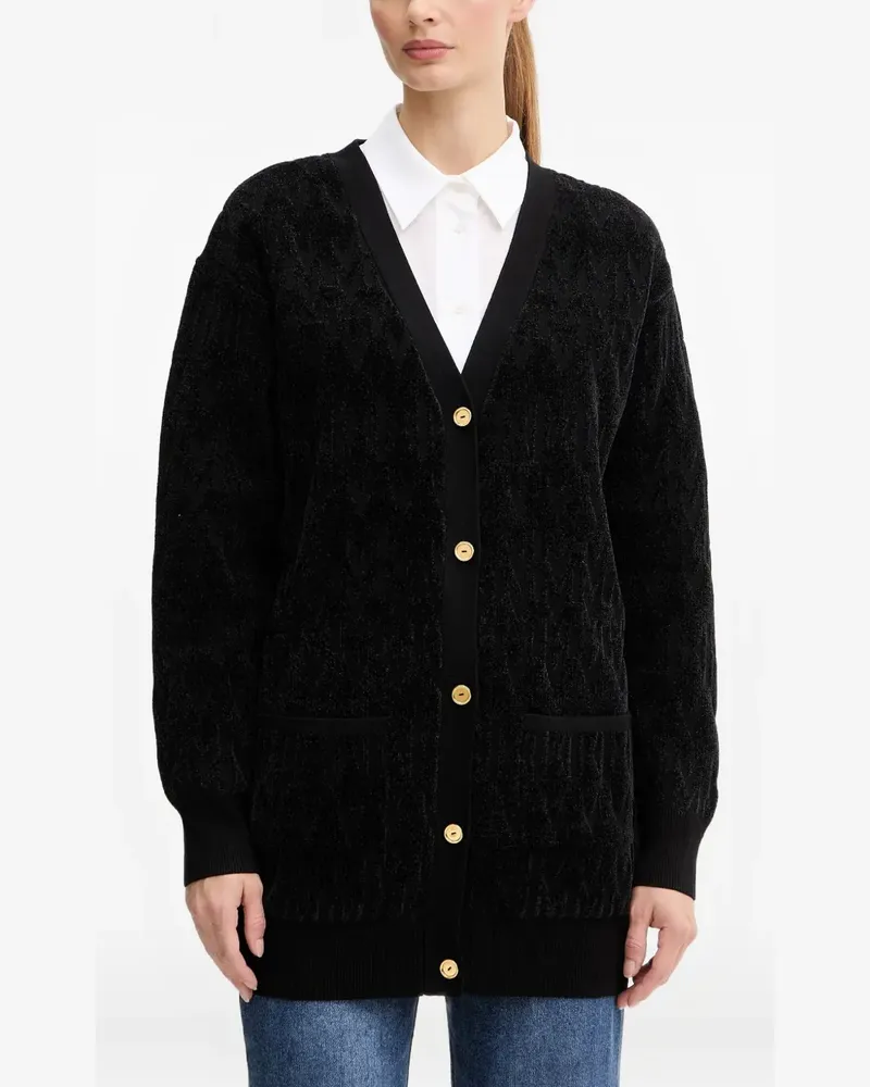 MARCIANO Los Angeles Cardigan mit Monogrammmuster - Schwarz Schwarz