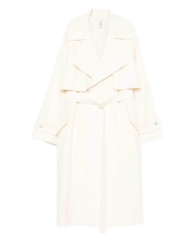 Hevò Mariotto belted coat - Weiß Weiß