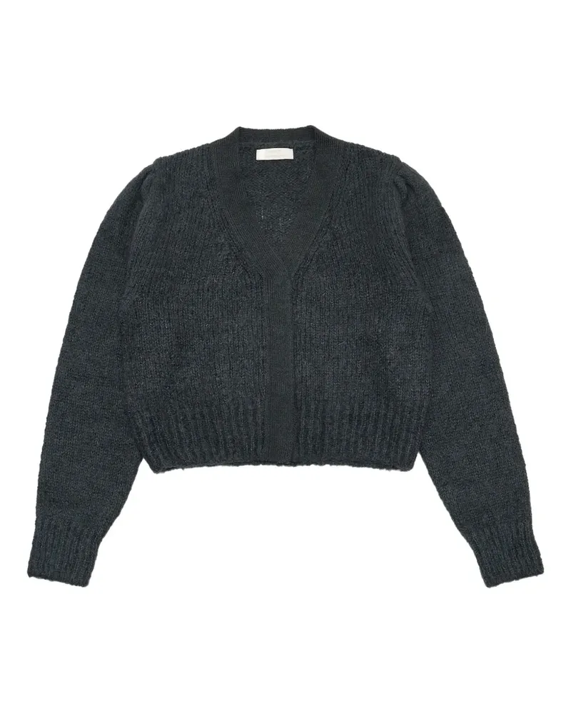 AMOMENTO Texturierter Cropped-Cardigan - Grün Grün