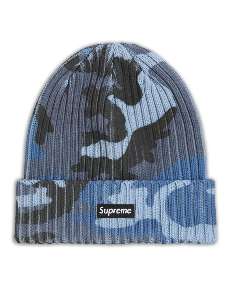 Supreme Being Overdyed camouflage-print beanie hat - Blau Blau