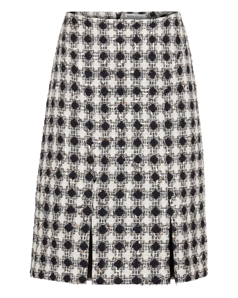 Nina Ricci Minirock mit Schlitz - Schwarz Schwarz