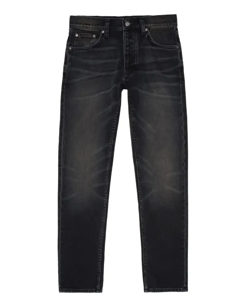 Nudie Jeans Solid Ollie faded-effect whiskered jeans - Schwarz Schwarz