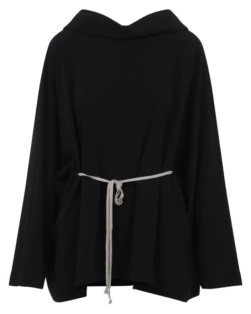 Rick Owens Hoodie mit Gürtel - Schwarz Schwarz
